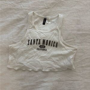 H&M Santa Monica California Cropped Tank